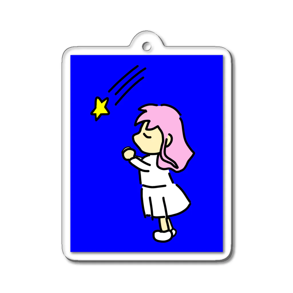 greetenの夜空　星に願いを Acrylic Key Chain