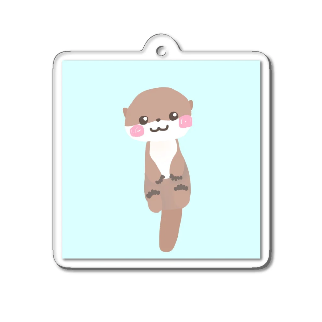 羊毛フェルトのMOFFU.（もっふ）のカワウソちゃん Acrylic Key Chain