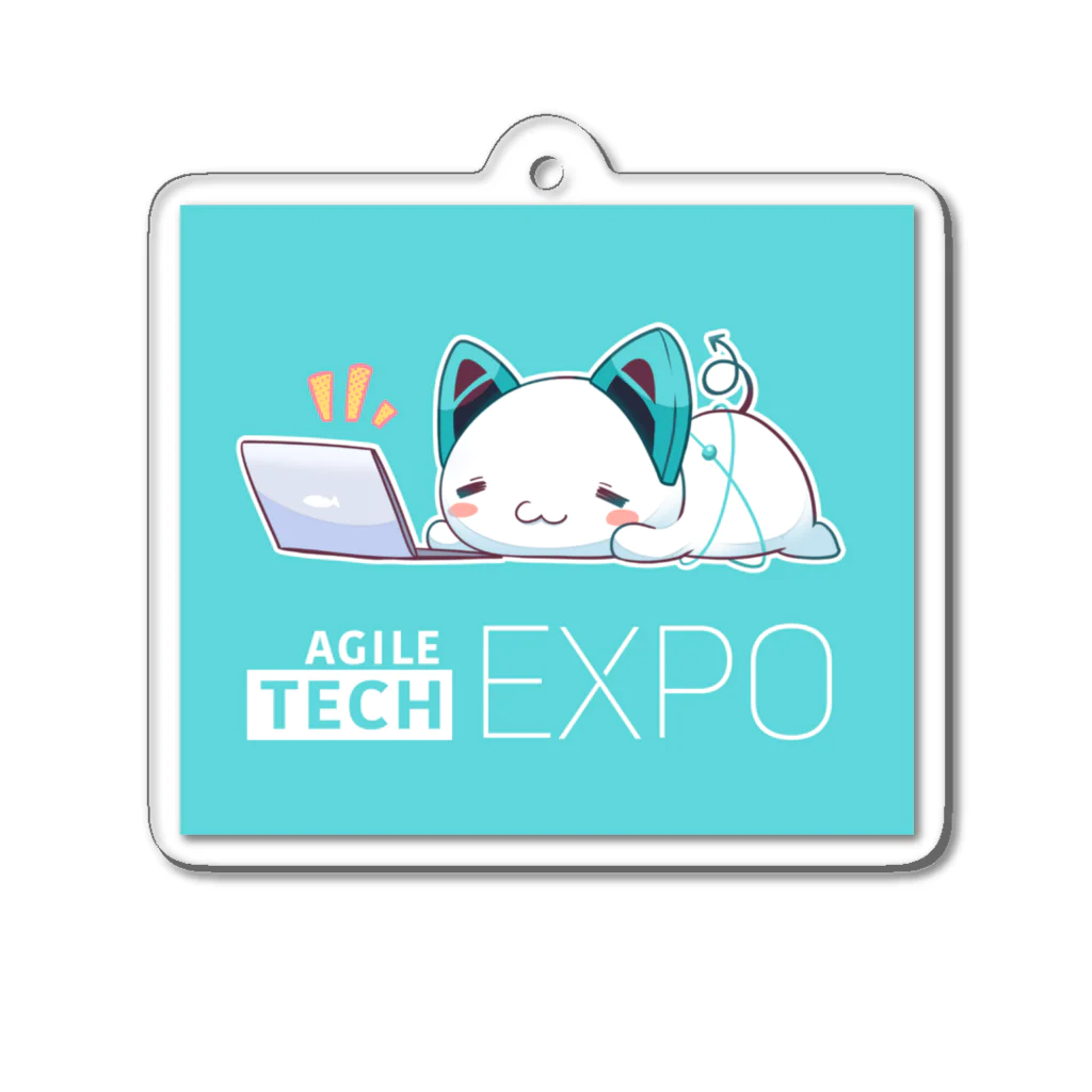 Agile Tech EXPOの寝そべりあじゃてくん＆ロゴキーホルダー アクリルキーホルダー