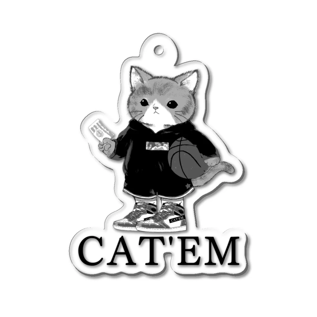 CAT'EM キャッテム　スニーカーを履いた猫のブランドのBASKE CAT 'Shadow'　スニーカーを履いた猫のブランド Acrylic Key Chain