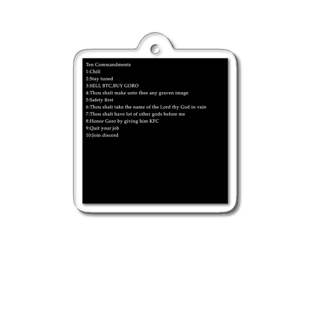 nonnbeの Ten Commandments アクリルキーホルダー