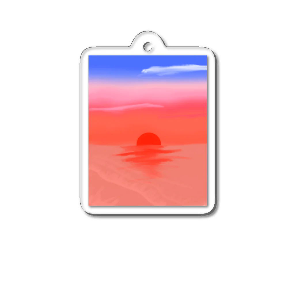 おにーちゃんショップの夕焼け Acrylic Key Chain