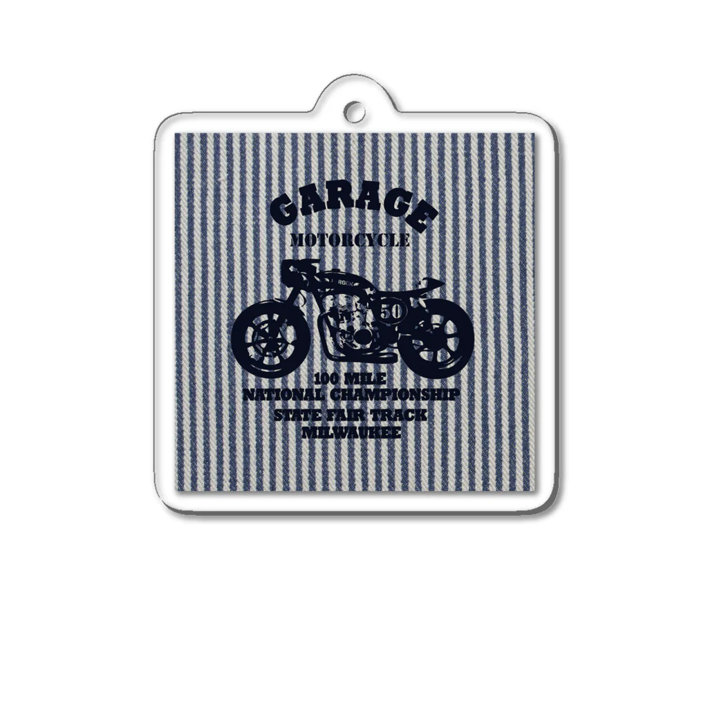 キッズモード某の武骨なバイクデザイン(ヒッコリー) Acrylic Key Chain