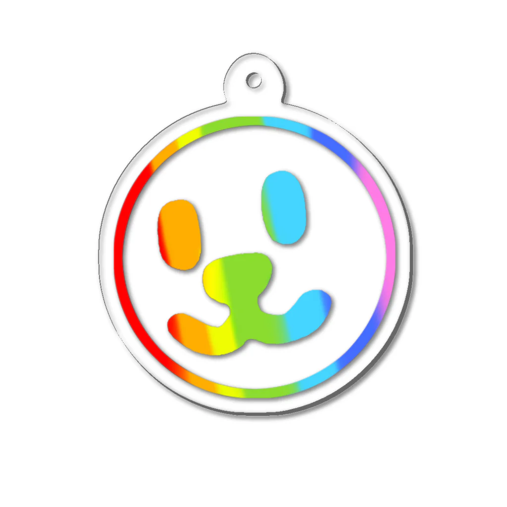 週刊少年ライジングサンズのSmile Face Rainbow Line Acrylic Key Chain