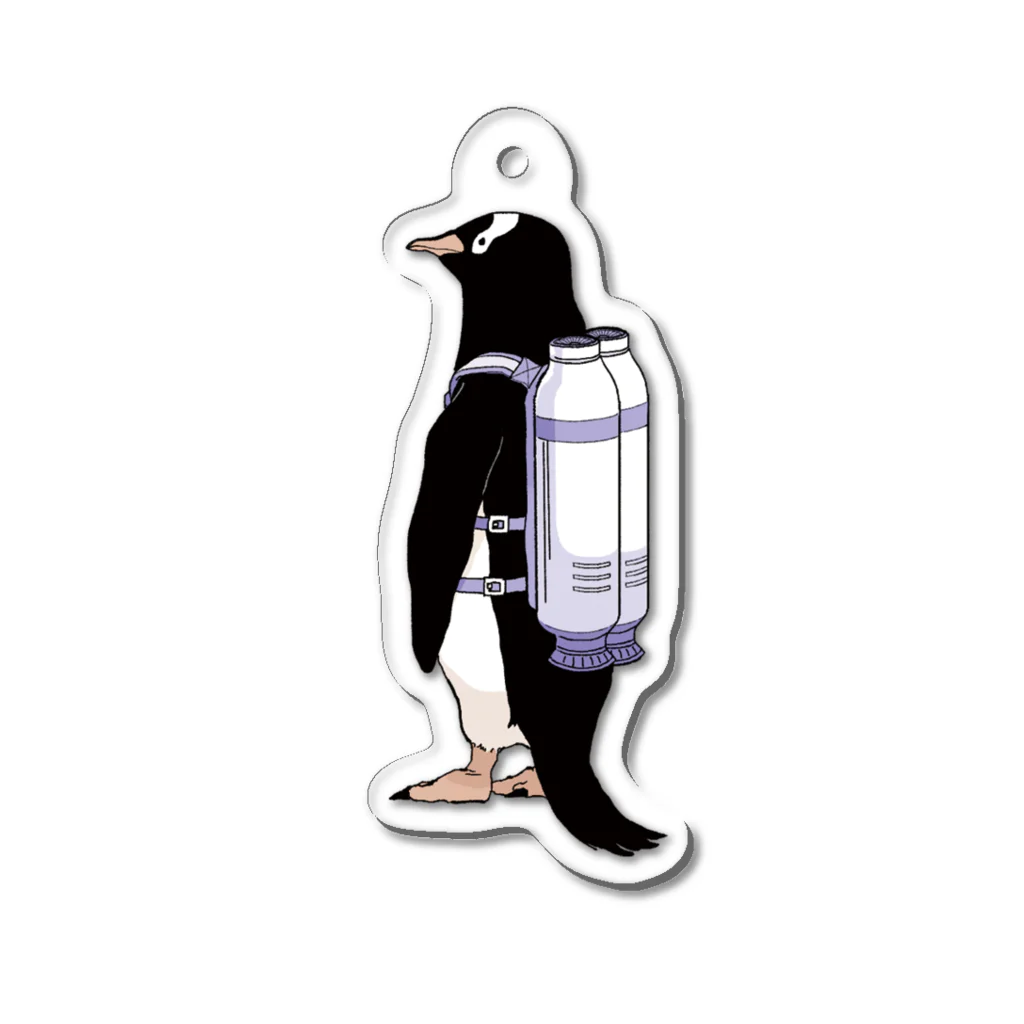 騒音のない世界 SHOPの騒音のない世界のペンギンキーホルダー Acrylic Key Chain