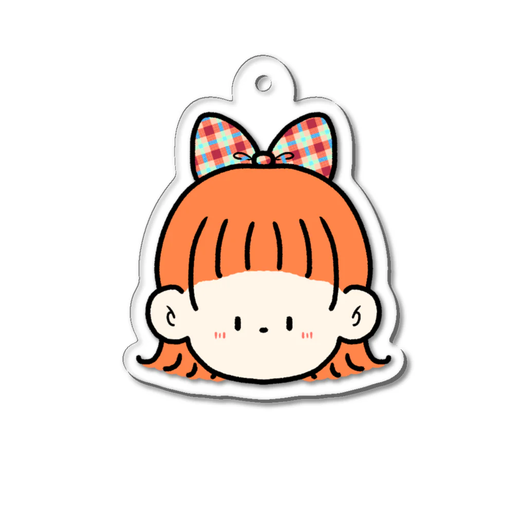 にか。の雑貨屋さん。のこぴかちゃん。(お顔リボン)👧🎀 Acrylic Key Chain