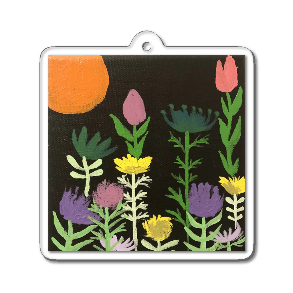 ほぎの暗闇の花畑 Acrylic Key Chain