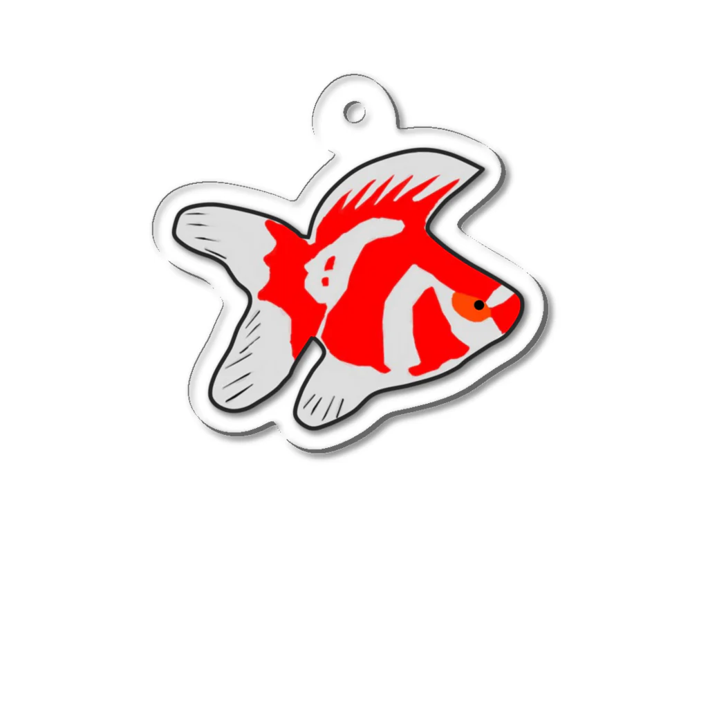 日々好日屋2号店のパンクな金魚 Acrylic Key Chain