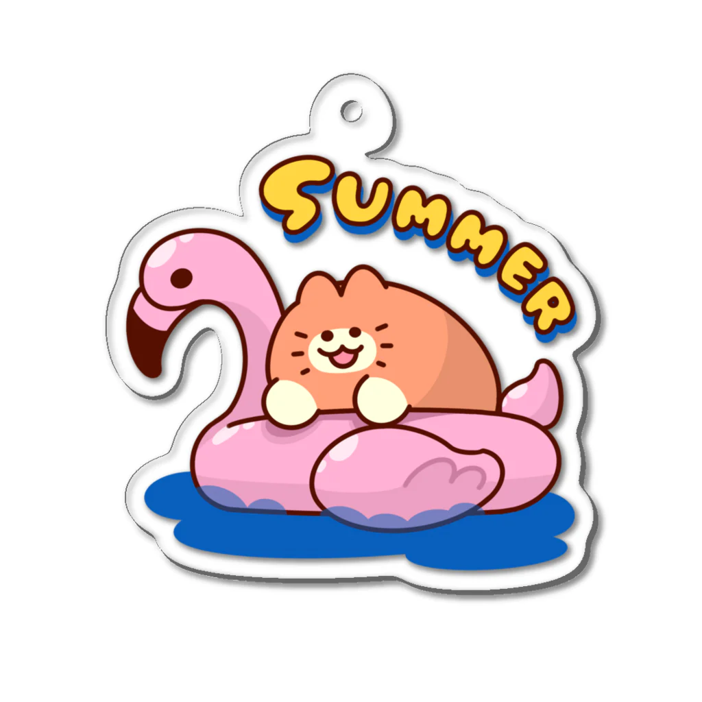 みかんねこ屋さんのみかんねこSummer アクリルキーホルダー