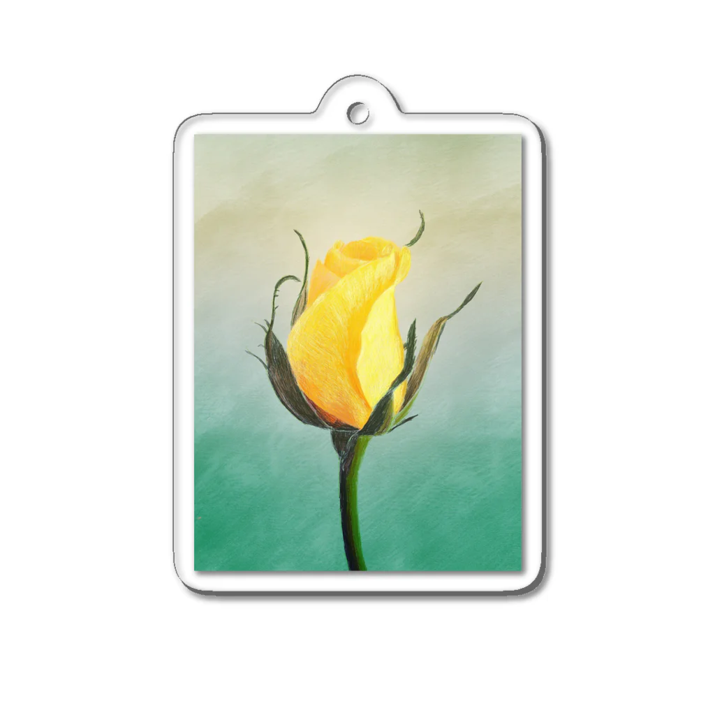 utouch_の黄色いバラ Acrylic Key Chain