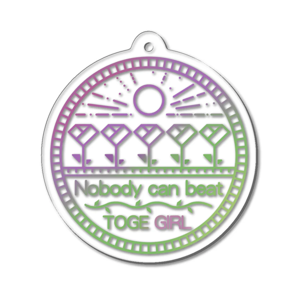 wktkライブ公式グッズショップの庭師のエムブレム-Nobody can beat TOGE GIRL- アクリルキーホルダー