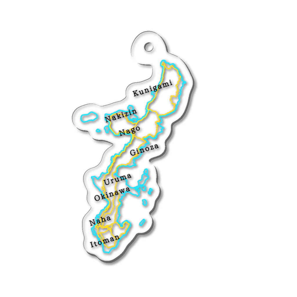 芋ようかんの沖縄の国道 Acrylic Key Chain