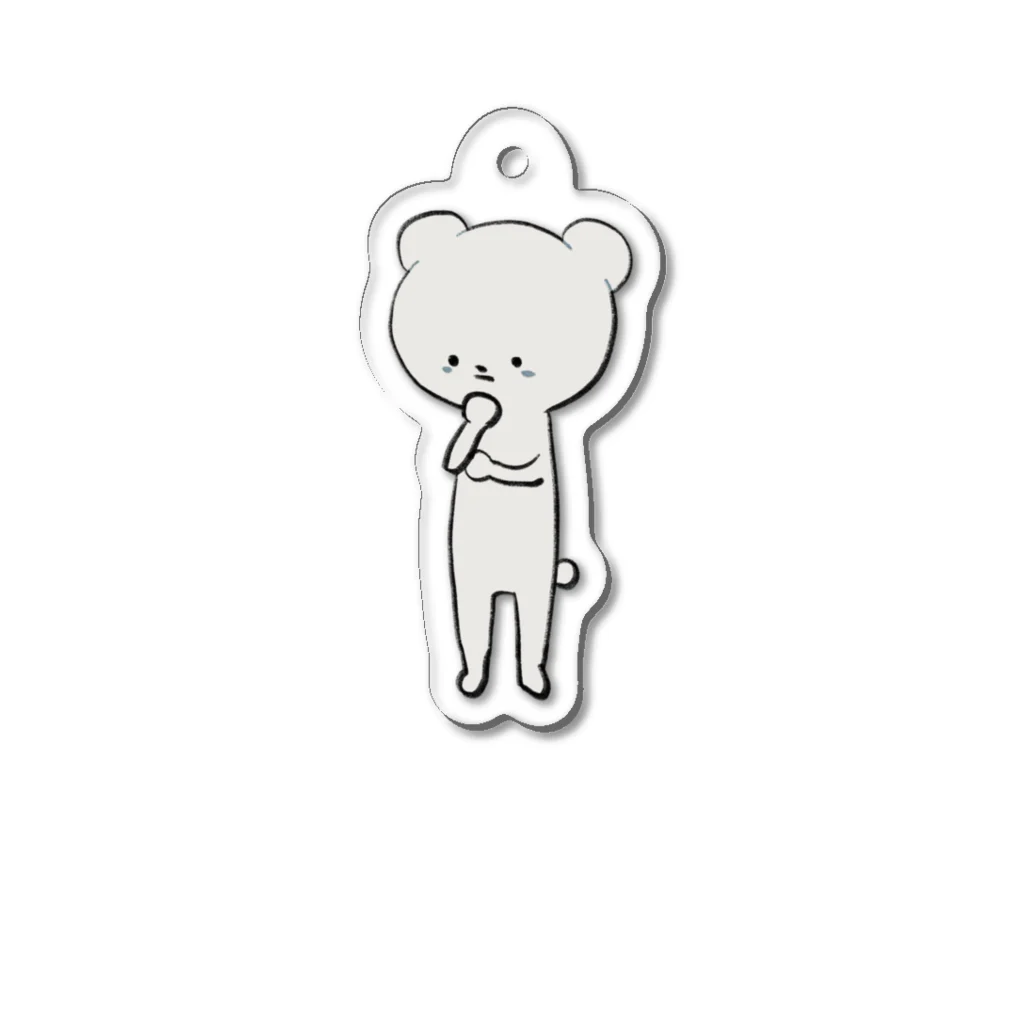 teomaruの悩めるくまくん Acrylic Key Chain