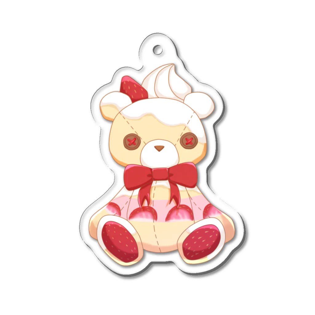 Apple Bears Collectionのおいしくいただクマ~ショートケーキ~ Acrylic Key Chain