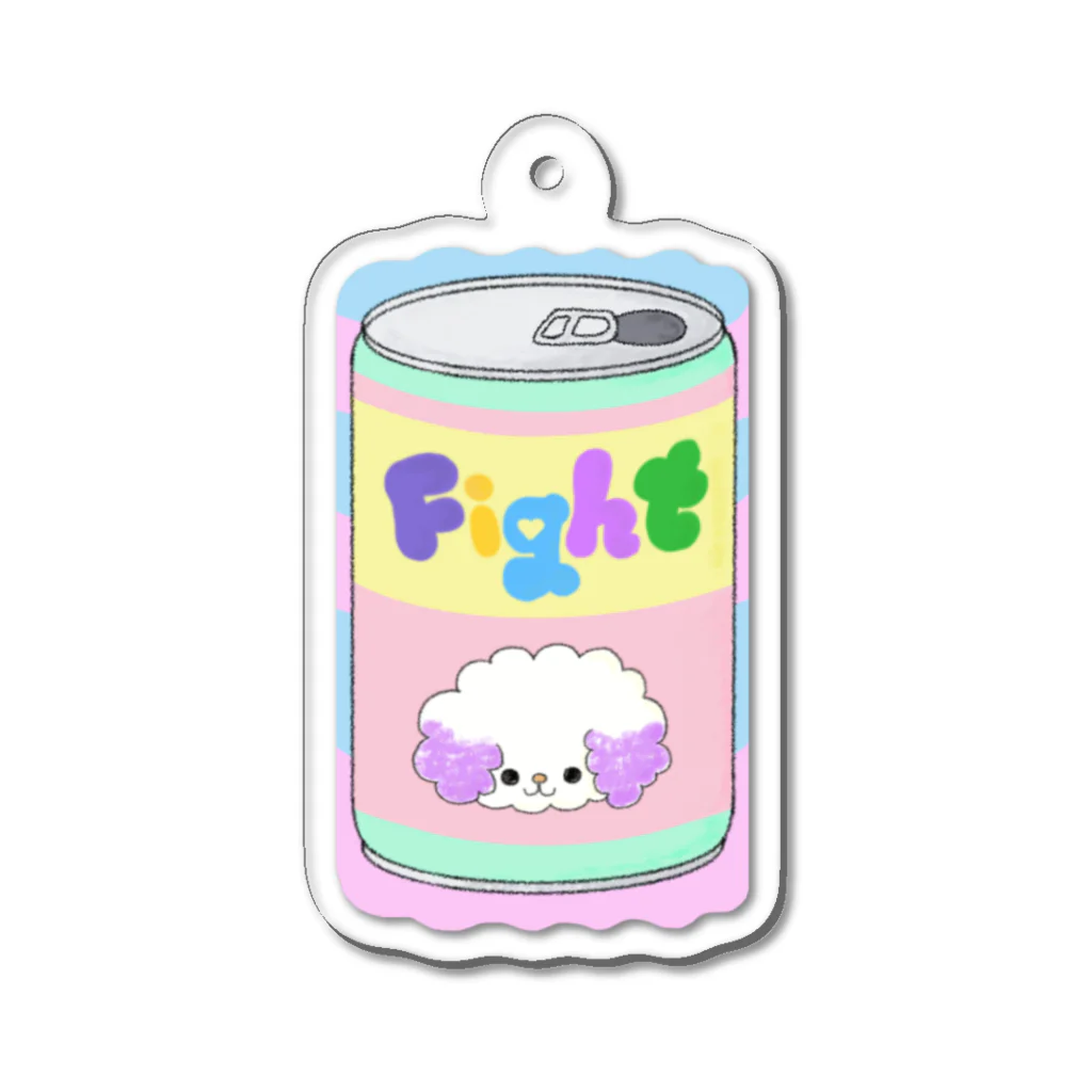 chiiis-chiiisのふわふわのモフモフ　fightゴクゴク Acrylic Key Chain