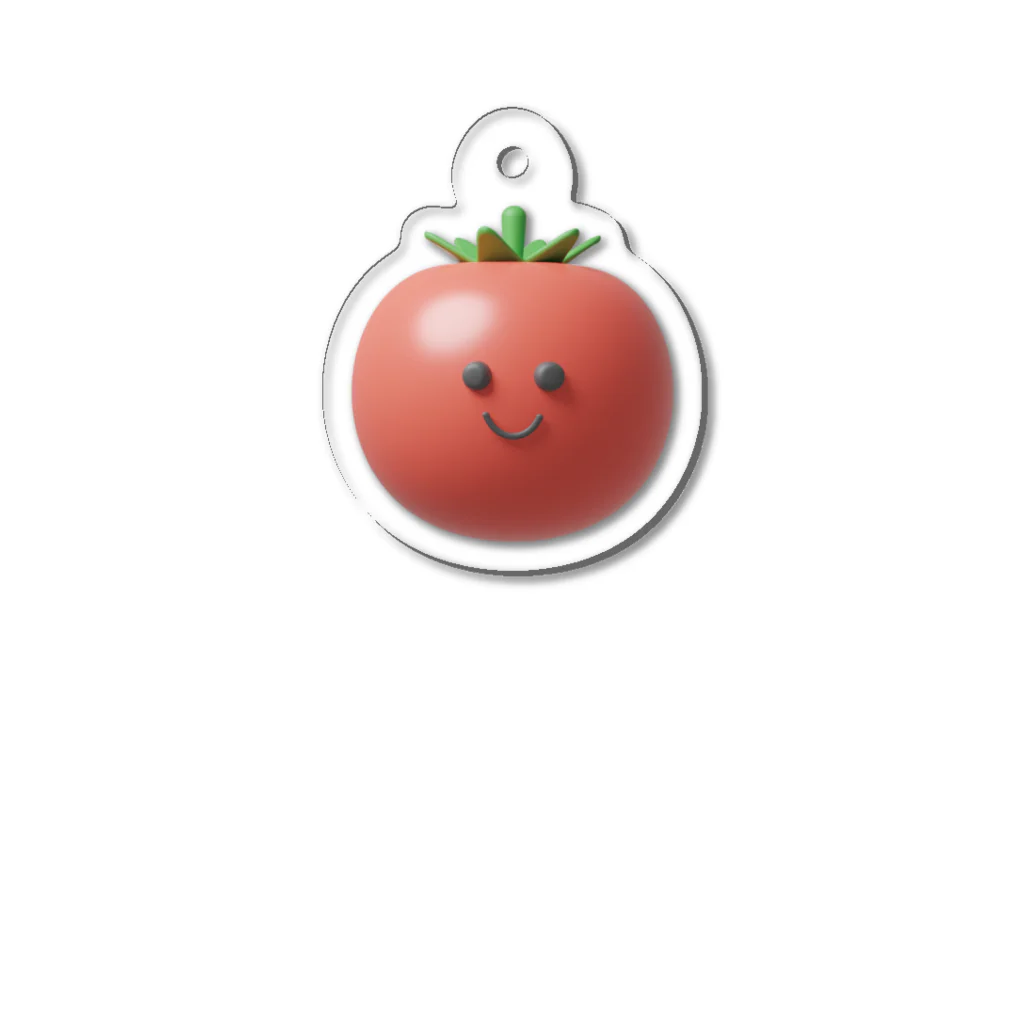 Aランチサラダ付SHOPの3Dのトマトさん Acrylic Key Chain