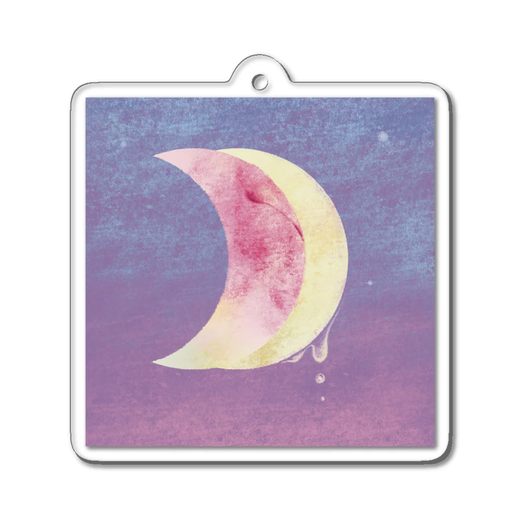 Orange Gum Shopのpeach moon Acrylic Key Chain