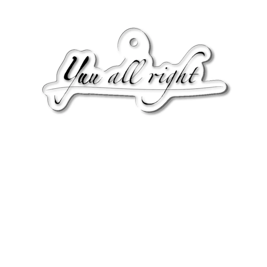 yuu all rightのロゴTシャツシリーズ/yuu all right アクリルキーホルダー