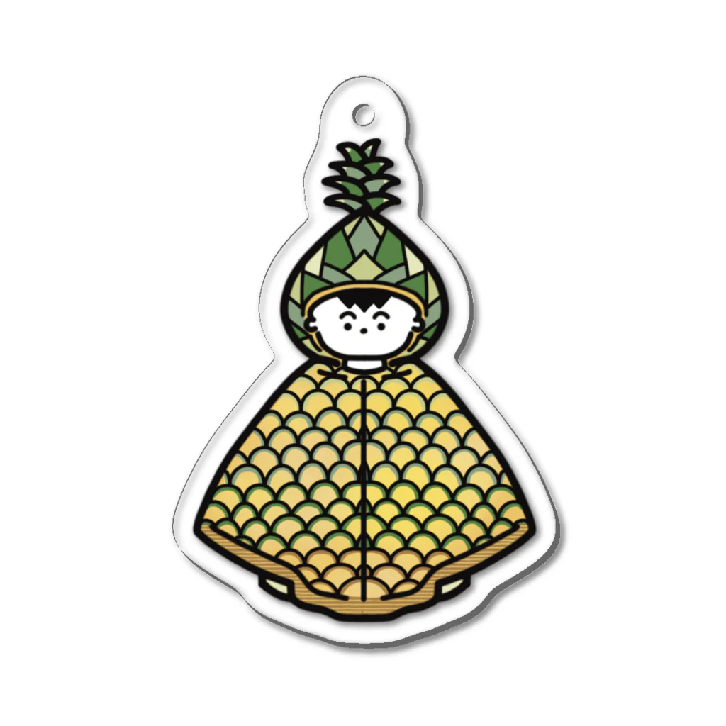 hanatomocaのpineapple #7 パイナップル アクリルキーホルダー