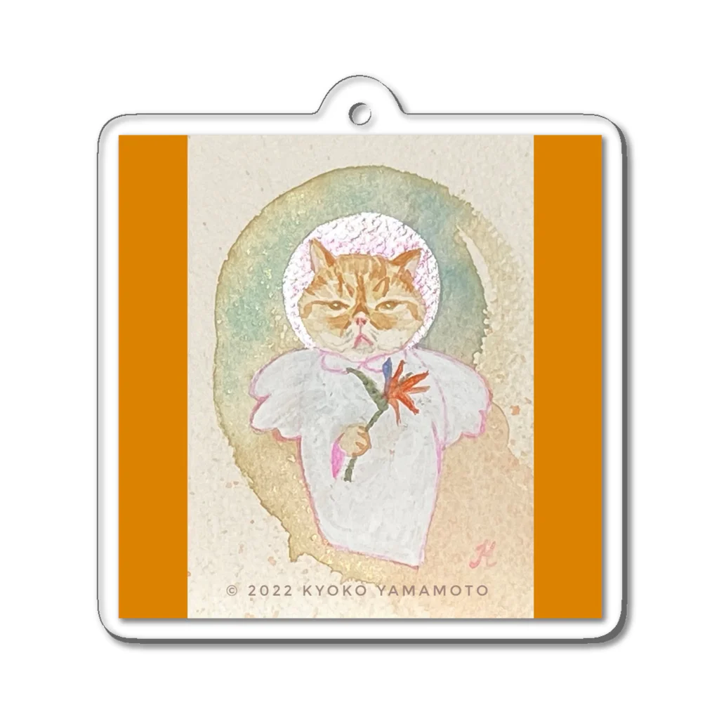 くまきち＠kyonyamamotoの猫天使シリーズ 「ストレチア」 Acrylic Key Chain