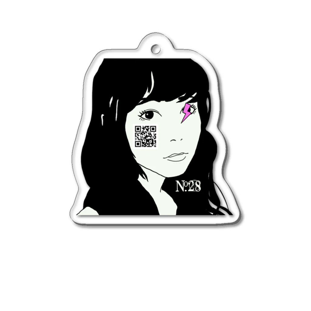 No.428のNo.428 girl 女の子　アンニュイ Acrylic Key Chain