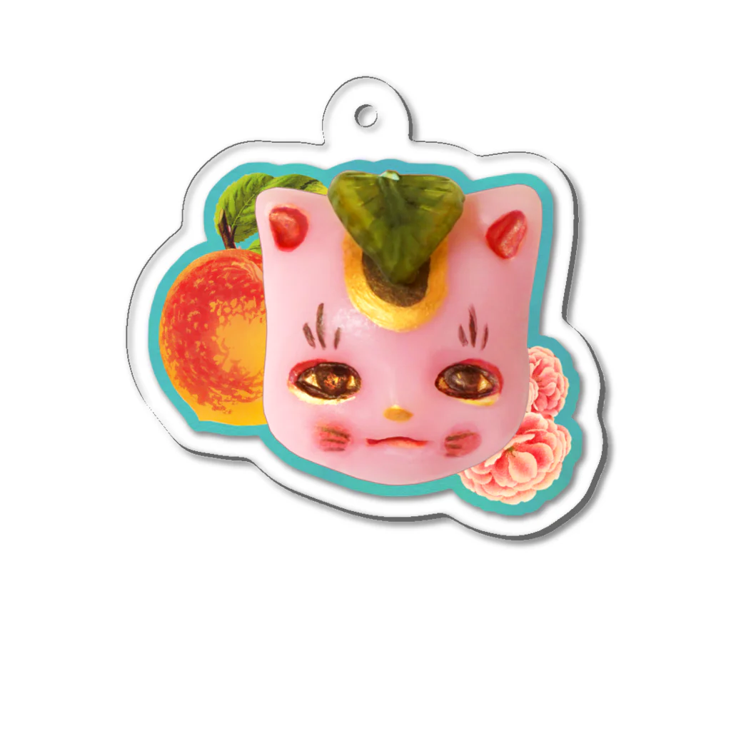 ★枠星屋★の茶屋 桜源郷あるいは桃源郷 (招き猫) Acrylic Key Chain