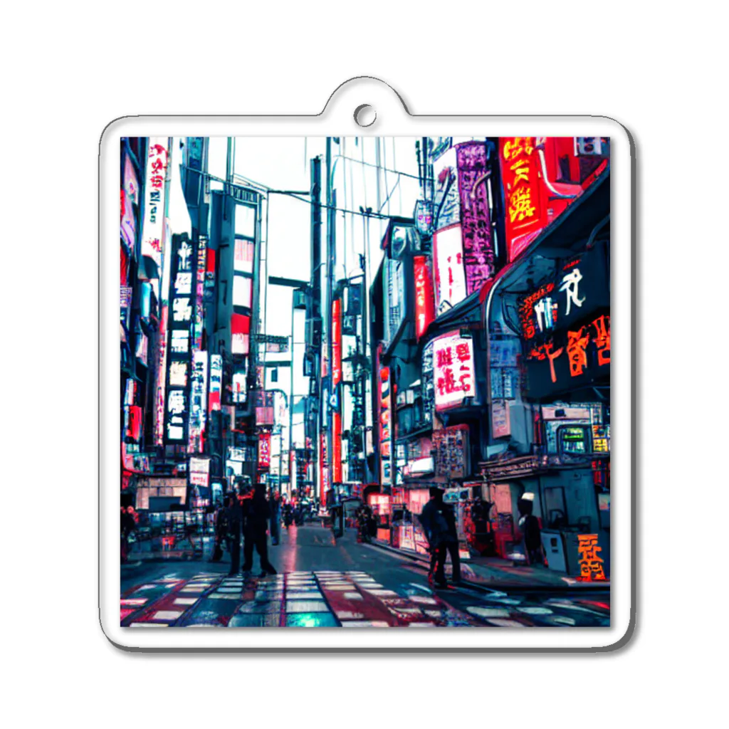 ぴすけのcyber in Tokyo Acrylic Key Chain