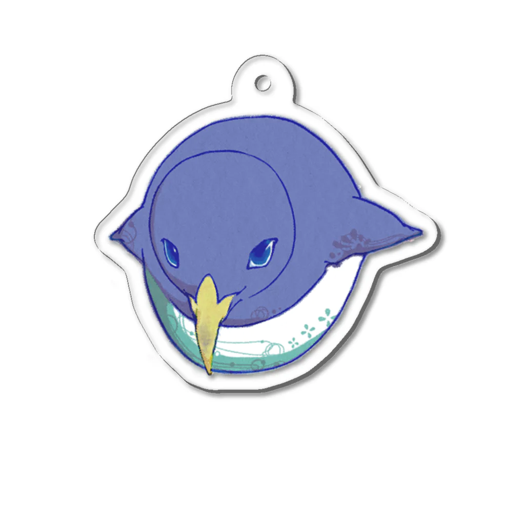 向井利元のペンギン正面キーホルダー Acrylic Key Chain