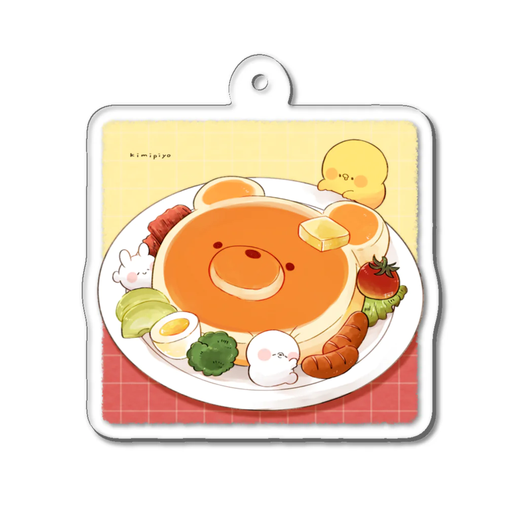 てんみやきよのひよことお食事 Acrylic Key Chain