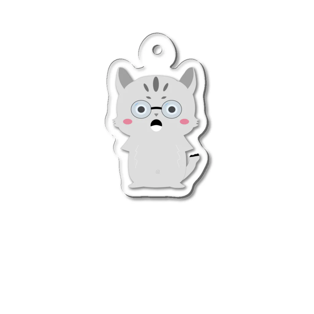 i-ry(アイリー)のメガネ猫 Acrylic Key Chain