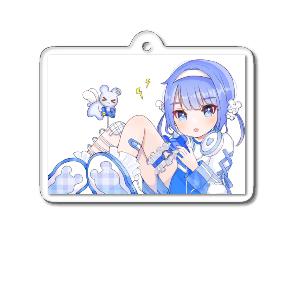 kodo_kodoの水色のサブカルちゃん Acrylic Key Chain