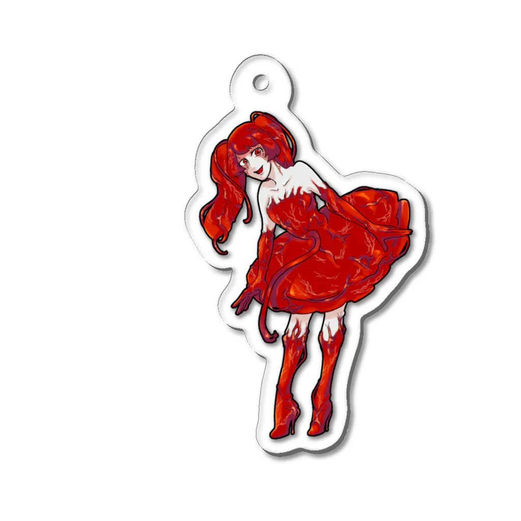 幽霊島の肉ドレス女の子 Acrylic Key Chain