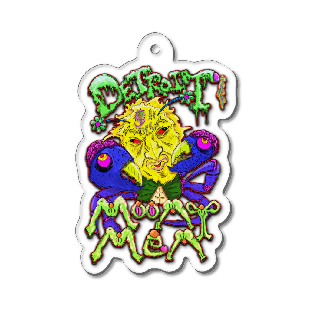 DETROIT MOONY-MENのアイガゴ書き下ろしデザイン『カニマン』シリーズ Acrylic Key Chain