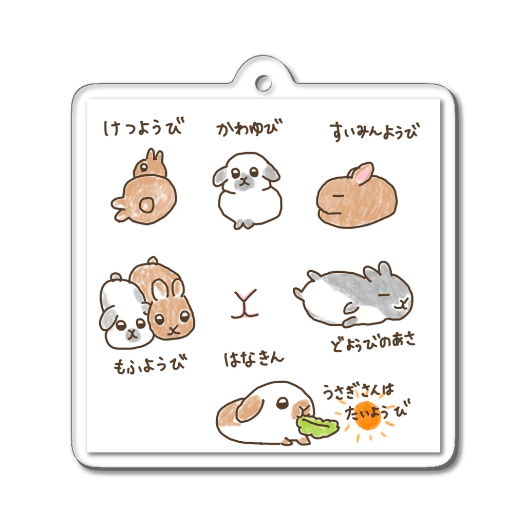 ねこぽよのグッズのお店のうさぎさん週間 Acrylic Key Chain