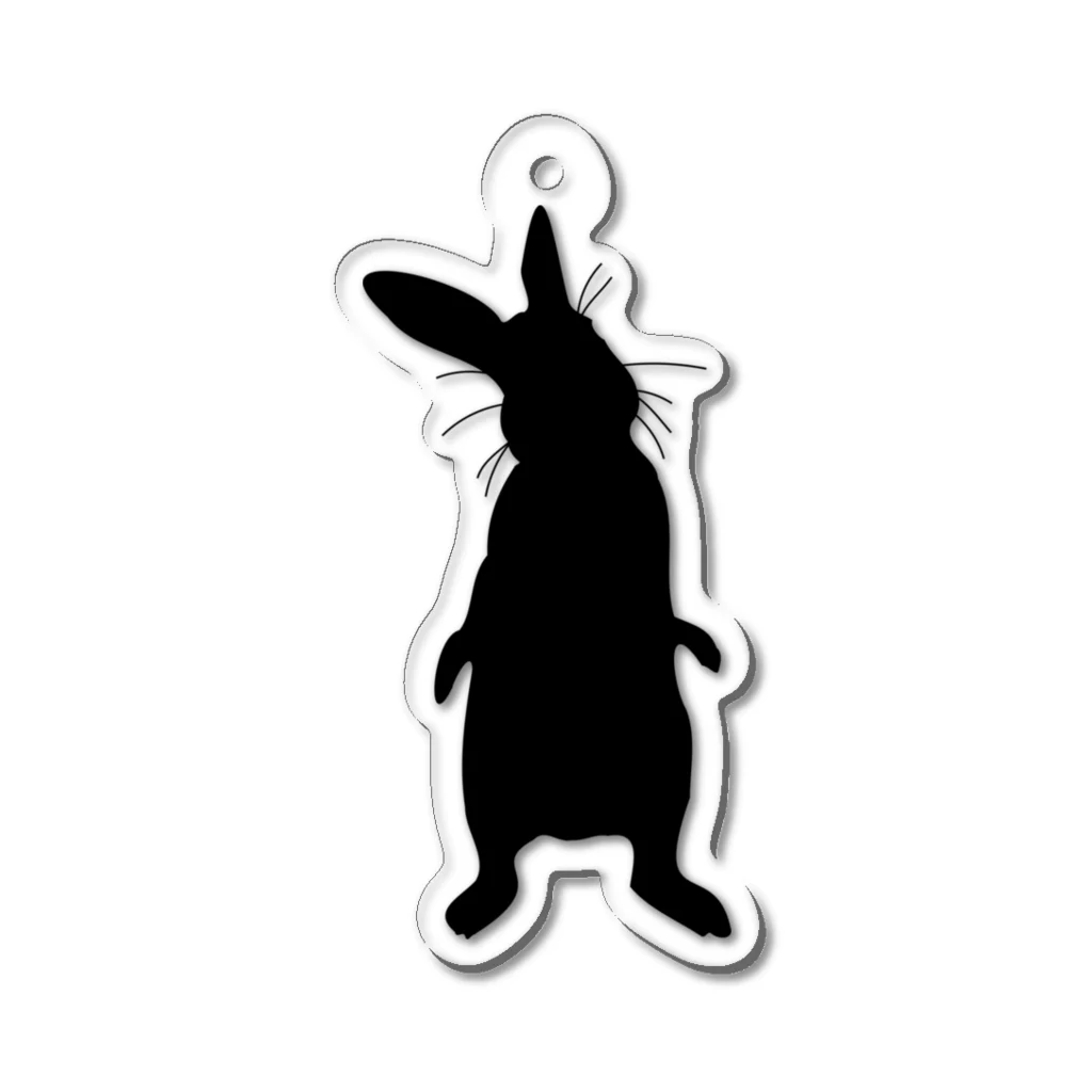 AngelRabbitsの立ち尽くすうさぎ アクリルキーホルダー