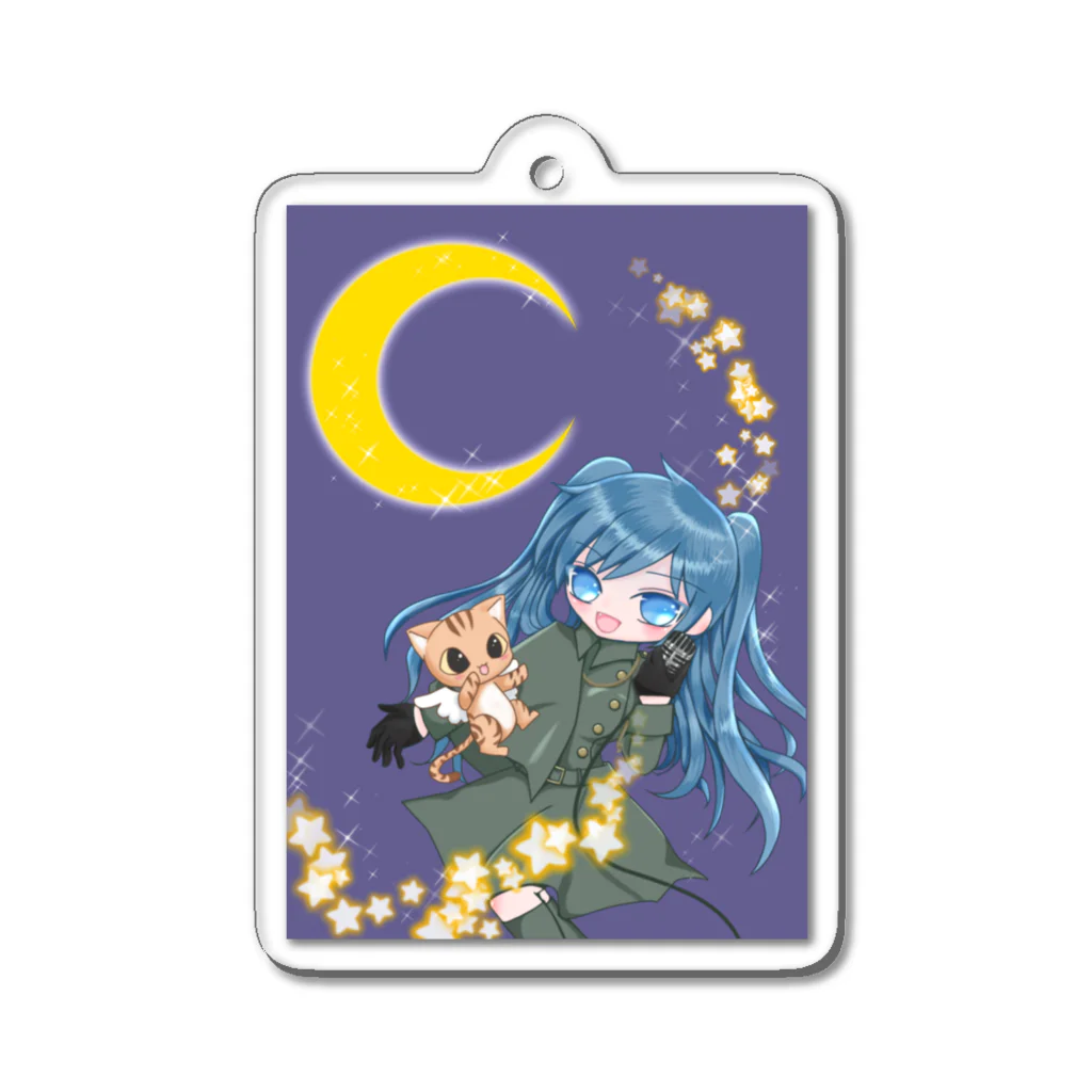 うたう🎧🌙.*·̩͙のうたう(月) Acrylic Key Chain