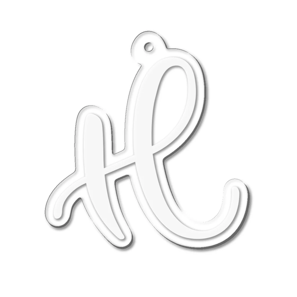 Danae Lettering Merch StoreのH　イニシャルシリーズ〈WH〉 アクリルキーホルダー