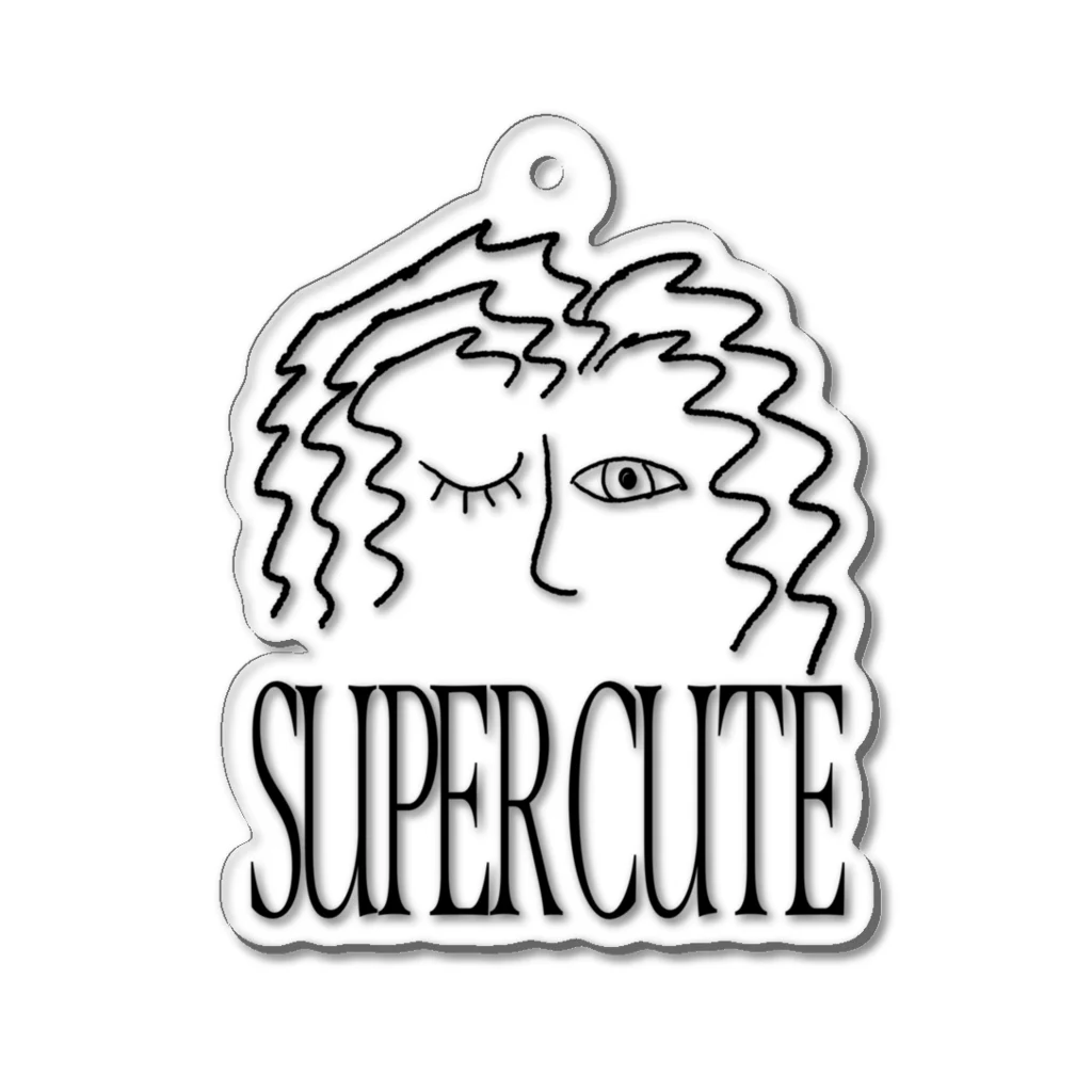 garden peopleのSUPER CUTE ソバージュなやんぐ Acrylic Key Chain