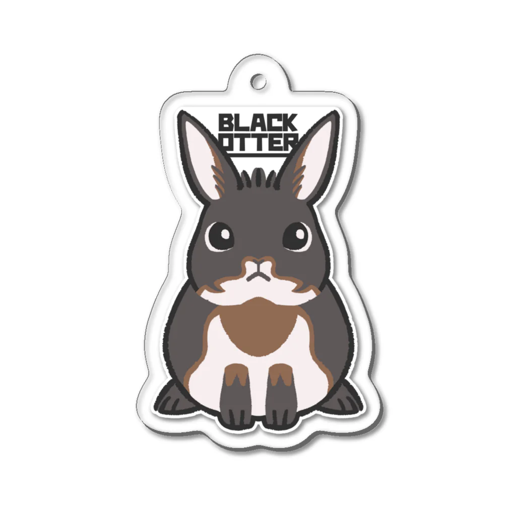 BattleBunny（うさぎ）のブラックオター（ノーマル）のアクリルキーホルダーです。 アクリルキーホルダー