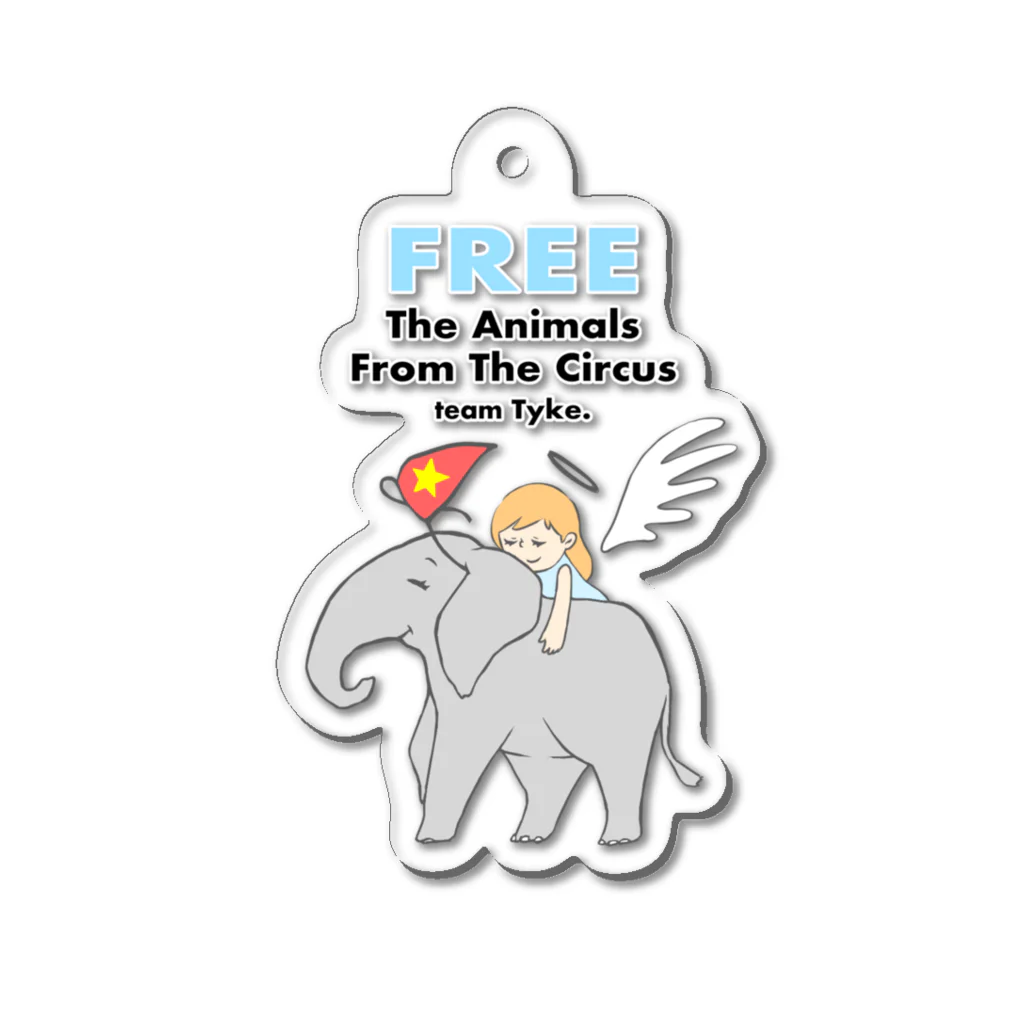 チームTyke グッズショップのタイクと天使 Acrylic Key Chain