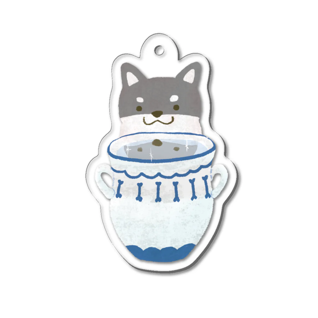 momomamiのしばちゃん×水瓶座 Acrylic Key Chain