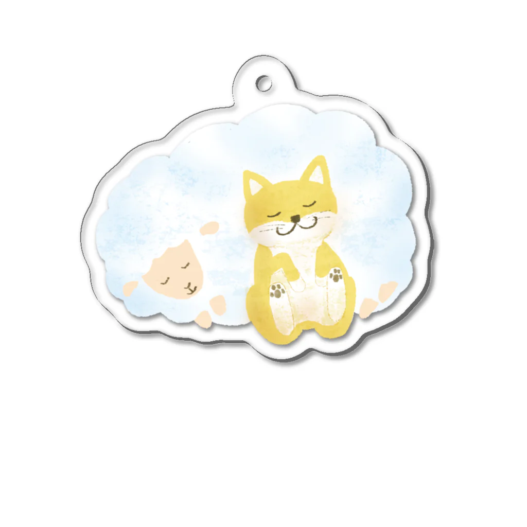 momomamiのしばちゃん×牡羊座 Acrylic Key Chain