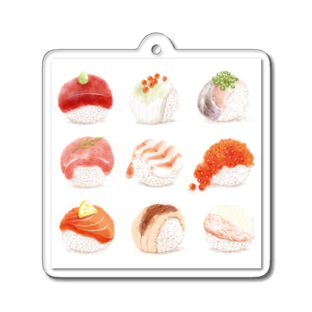 Miho MATSUNO online storeのSushi Parties アクリルキーホルダー