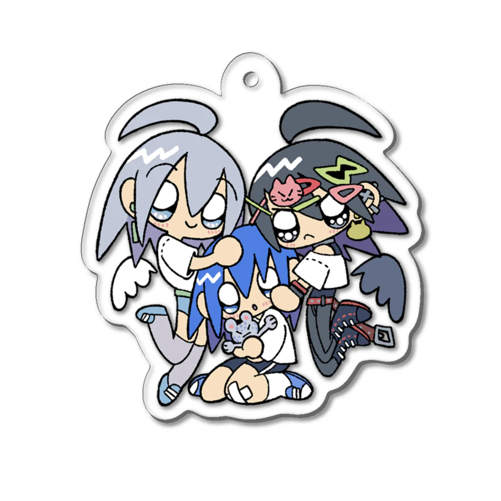 KANEKOYAの３兄弟のなかよしアクキー Acrylic Key Chain