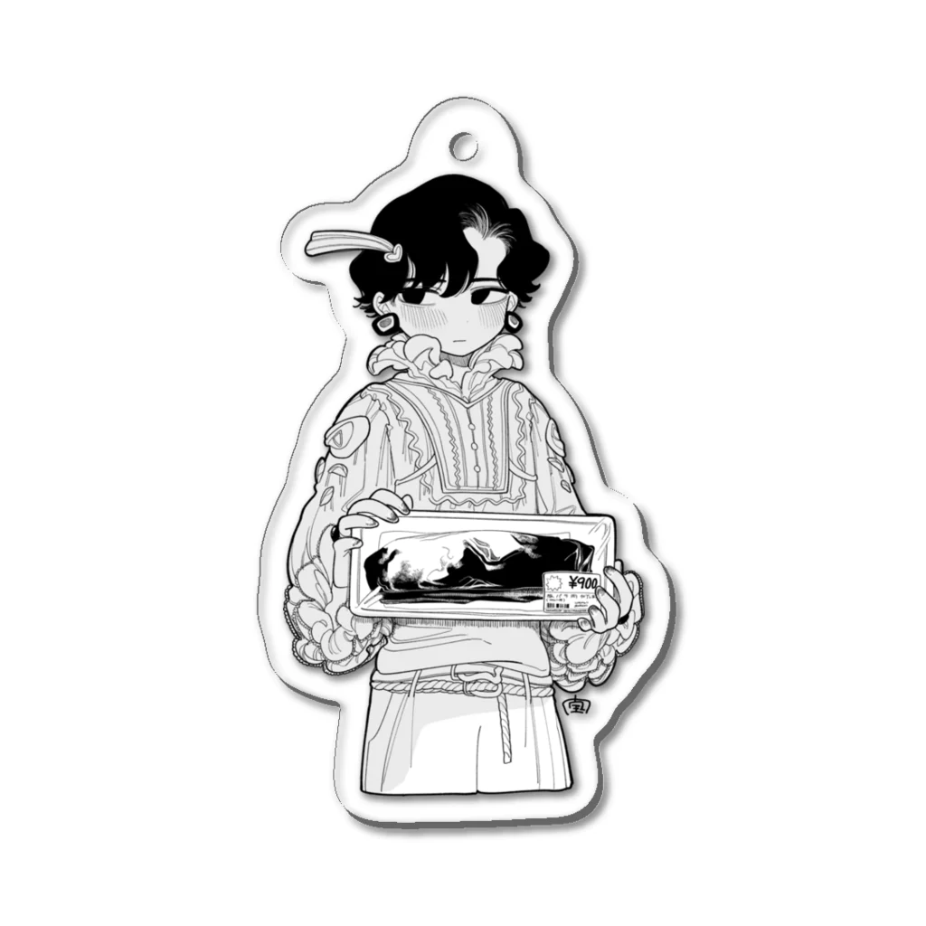 遠く静かな森の頬の虚無肉宣伝　2023年美少年展 Acrylic Key Chain