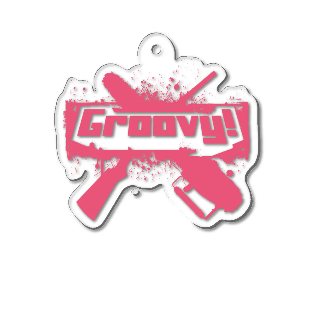 stereovisionのGroovy!(イカすぜ) アクリルキーホルダー