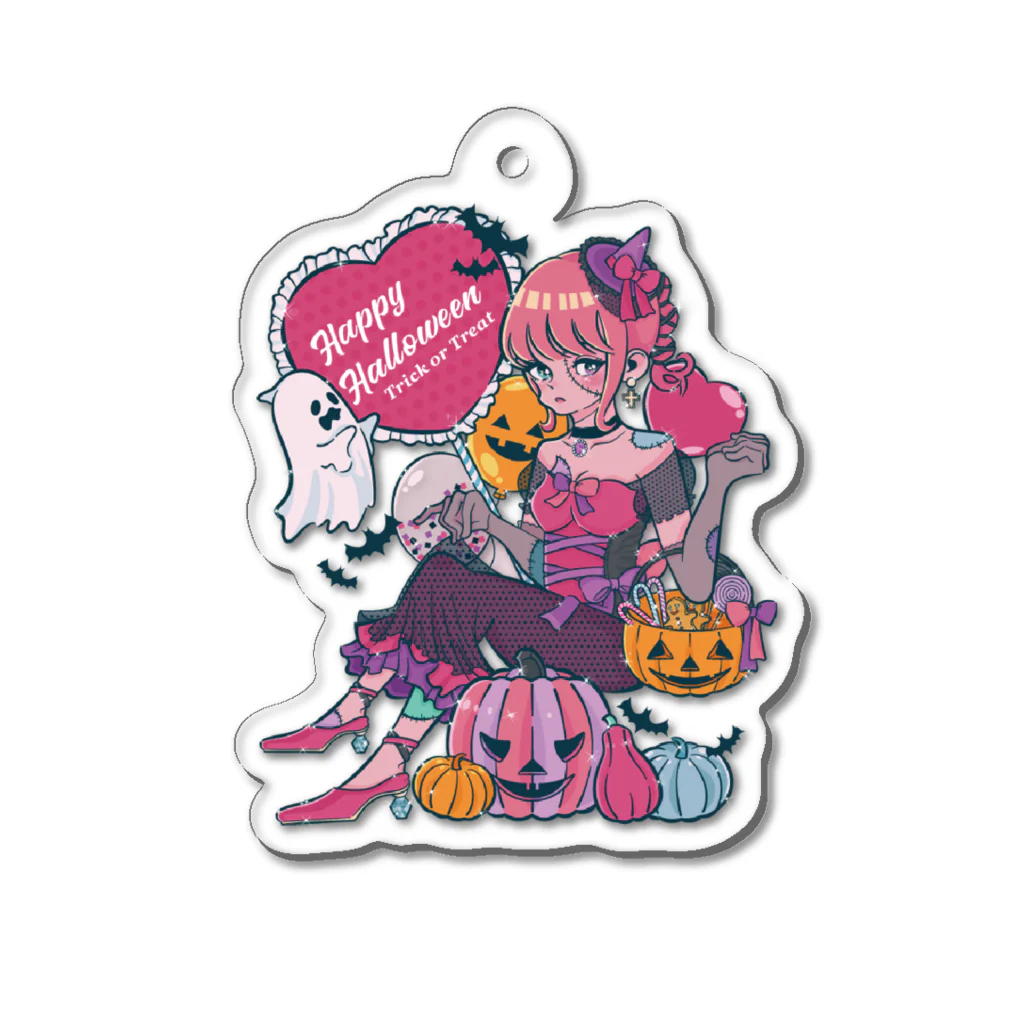 Kitakatsuのピンクピンクハロウィン🎃💒 Acrylic Key Chain