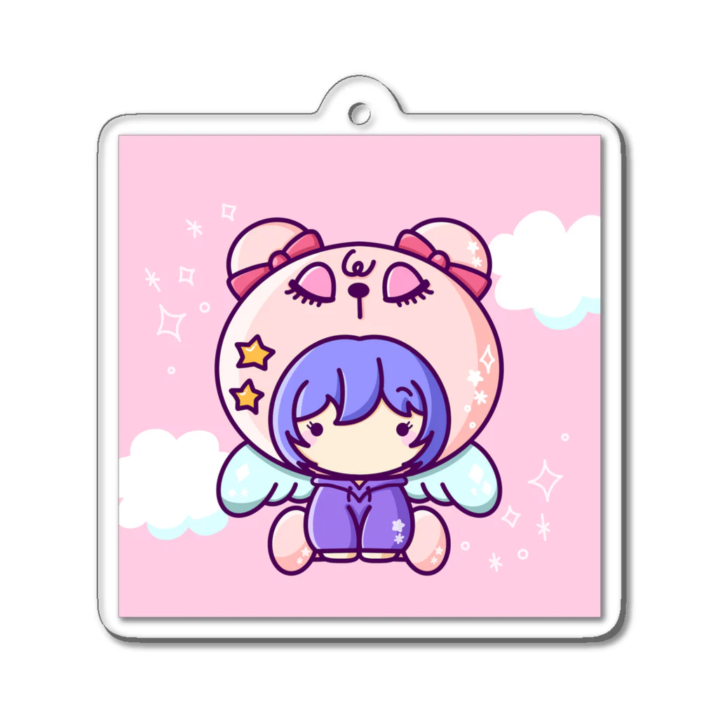 reo_chibiisのCryptoChibiisゆめかわくま Acrylic Key Chain