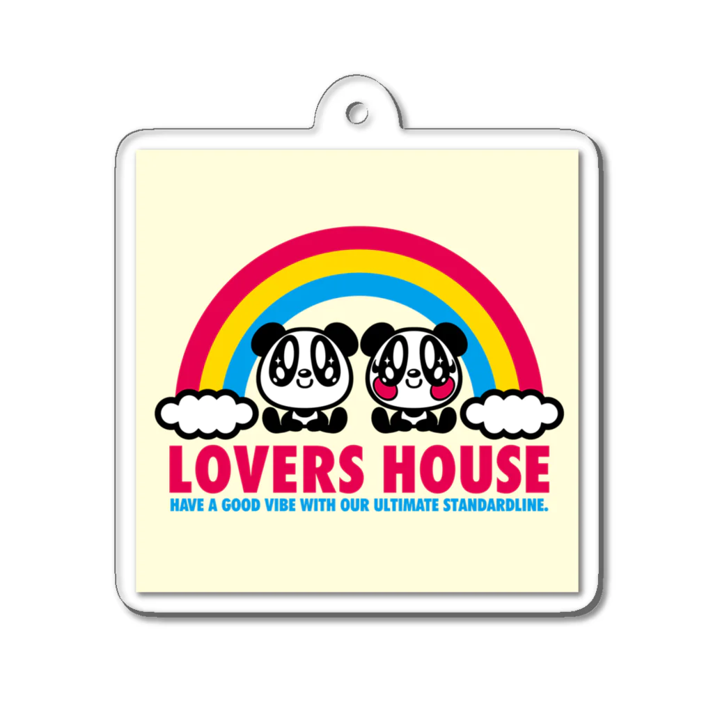 SUPER LOVERS co,ltdのLOVERS HOUSE 虹と雲メリーアンドケン　イエロー アクリルキーホルダー