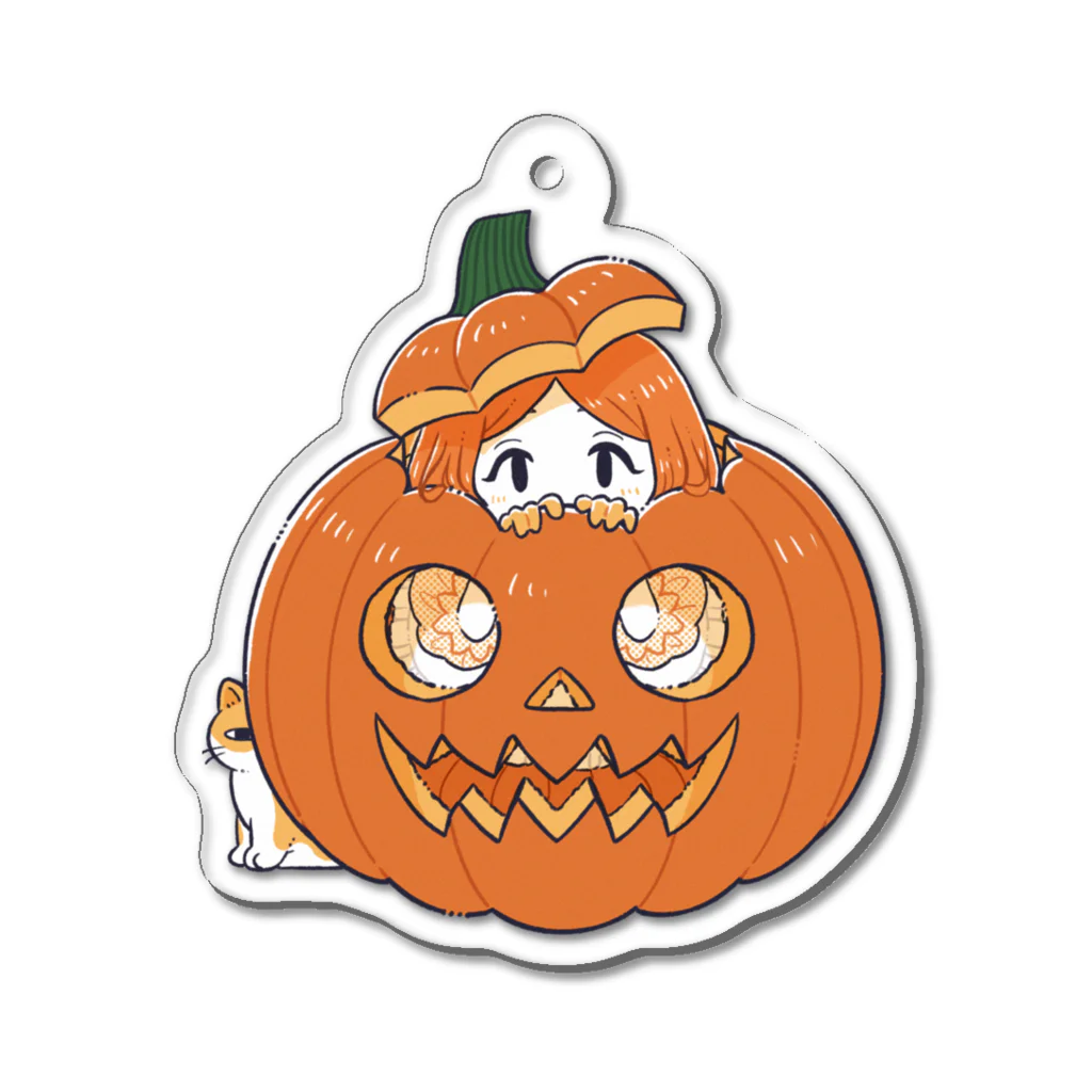 イグアナ大佐のパンプキンちゃん🎃 アクリルキーホルダー